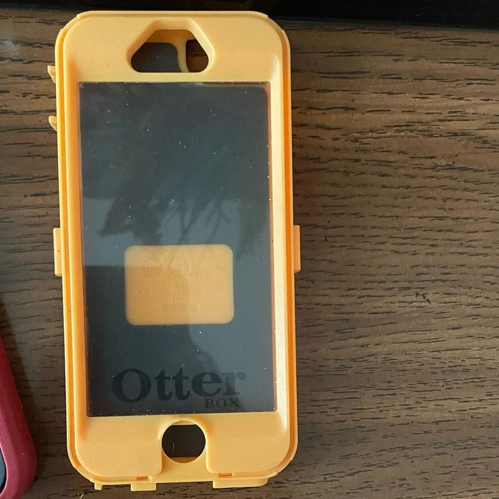 2~OtterBox Red and Yellow iPhone Cases Defender Series 5/5s/SE (1st Gen)